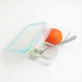 High borosilicate glass food storage container 2 compartment food container with lid lunch box